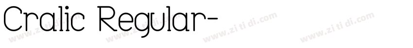 Cralic Regular字体转换